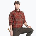 Pinewood men's shirt Härjedalen terracotta/green