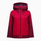 Women's ski jacket Perak Performance Rider Tech Insulated vertical zenith/tech burgundy