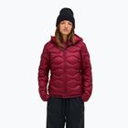 Women's down jacket Peak Performance Helium Down Hood vertical zenith/tech burgundy