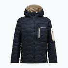 Men's down jacket Peak Performance Helium Utility Down Hood black/sand fog