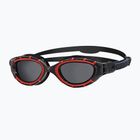 Zoggs Predator Flex Polarised red/ black/ smoke polarised swimming goggles