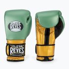 Cleto Reyes Velcro Sparring metallic green/gold wbc boxing gloves