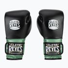 Cleto Reyes Velcro Sparring green metallic/black boxing gloves