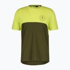 Men's SCOTT Trail Flow DRI bicycle jersey btter yellow/fir green
