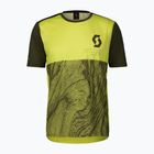 Men's SCOTT Trail Vertic bitter yellow/fir green cycling jersey