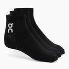 Socks On Running Logo Sock Mid 3 pairs black