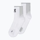 On Performance Run Mid white/glacier socks
