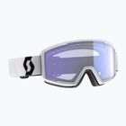 SCOTT Factor Pro mineral white/black/ illuminator blue chrome ski goggles