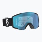 Ski goggles SCOTT Shield black/white/amp aurora green chrome