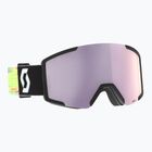 Ski goggles SCOTT Shield black/neon yellow/amp lavender chrome