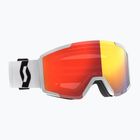 Ski goggles SCOTT Shield mineral white/black/amp red chrome