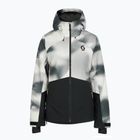 Women's ski jacket SCOTT Ultimate Dryo 10 dust white print/black