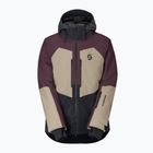 Men's ski jacket SCOTT Ultimate Dryo cocoa red/portobello beige
