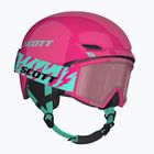 Children's ski helmet SCOTT Track + Gogle Factor Pro Combo neon pink/mint green