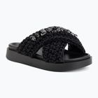 Women's slides INUIKII Woven Stones black