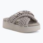 Women's slides INUIKII Woven Stones Platform stone grey