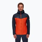 Mammut Kento Light HS men's hardshell jacket orange and navy blue
