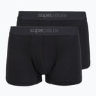 Men's thermal boxer briefs super.natural Tundra 175 2 pairs jet black/jet black