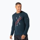 Men's longsleeve super.natural Kryssede Ski blueberry/fresh white/high risk red
