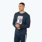 Men's longsleeve super.natural Dachshund Party blueberry/various