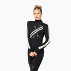 Women's longsleeve super.natural KryTeeede Col T-Neck Light jet black/white/mountain trail gl/white