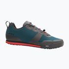 Men's Giro Tracker Fastlace harbor blue/bright red platform cycling shoes