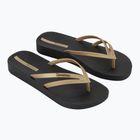 Women's Ipanema Bossa Soft V black/gold flip flops