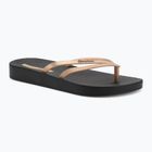 Women's Ipanema Bossa Soft V black/gold flip flops