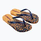 Women's Ipanema Animal Print VI flip flops yellow/pearly blue