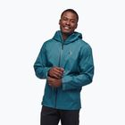 Men's Black Diamond Stormline Stretch creec blue rain jacket