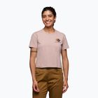 Women's Black Diamond Faded Crop pale mauve T-shirt