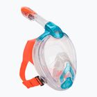 SEAC Libera acquamarine/orange children's full face mask for snorkelling