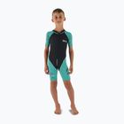 Children's swimming wetsuit SEAC Dolphin Shorty 1,5 mm black/tiffany