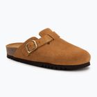 Women's Scholl Fae Suede cognac flip-flops