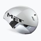 Bike helmet MET Codatronica white/silver matt glossy