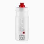 Elite Jet 550 ml clear/red logo bike bottle