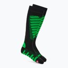 Ski socks Mico Heavy Weight Superthermo Primaloft Merino Ski nero verde fluo