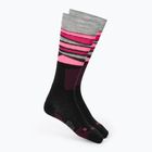 Women's ski socks Mico Light Weight Superthermo Natural Merino Ski nero/fucsia fluo
