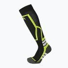 Children's ski socks Mico Medium Weight Warm Control Ski nero giallo fluo