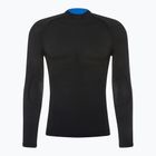 Men's Mico Odor Zero Mock Neck thermal T-shirt black IN01451