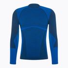 Men's Mico Warm Control Round Neck thermal T-shirt blue IN01850