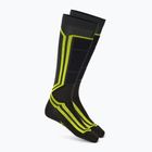 Ski socks Mico Light Weight Odor Zero X-Static Ski antracite/giallo fluo