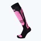 Children's ski socks Mico Light Weightsuperthermo Merino Ski nero/fucsia fluo