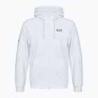 Men's sweatshirt Emporio Armani EA7 Train Logo Series Extended Logo Hoodie Fz white / black