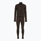 Women's thermal underwear set EA7 Emporio Armani Ski Jacquard Knitted fancy brown animal print