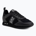 Shoes EA7 Emporio Armani Black & White Suede triple black micropunch