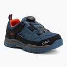Children's trekking boots CMP Kiruna Low FitGo Waterproof bluestone/arancio