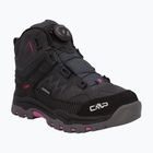 Children's trekking boots CMP Kiruna Mid Fitgo Fleece Wp antracite/festival