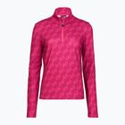 Women's ski sweatshirt EA7 Emporio Armani Pure Powerstretch T-Top Half Zip fancy vivacious mono