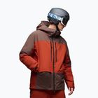 Men's ski jacket Oakley Canopy Pro Insulated dark umber/flame red